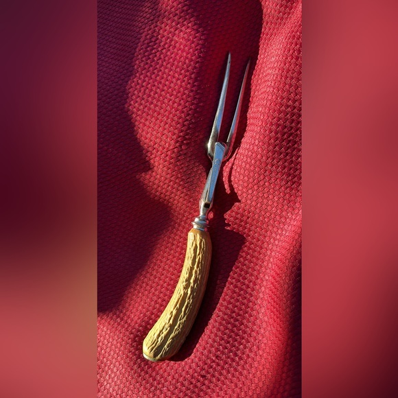 Antique Forged Steel Antler - Picture 2 of 3